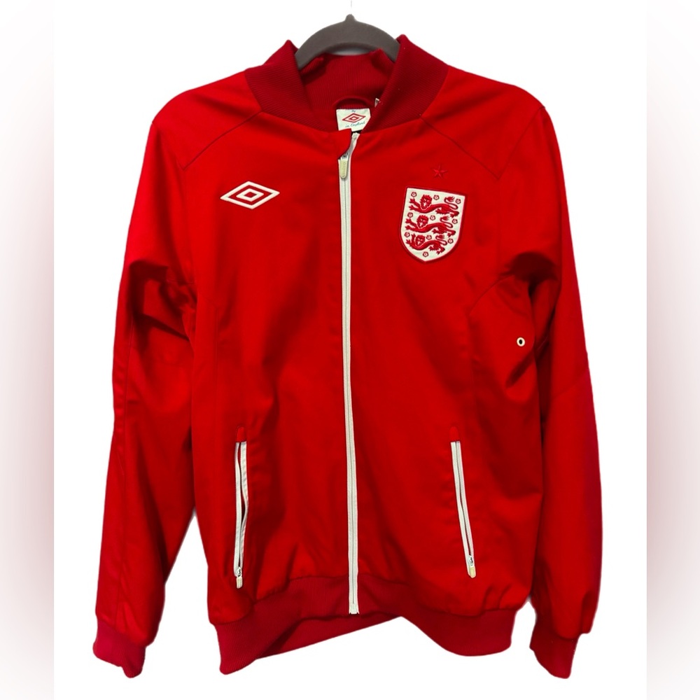 MENS UMBRO ENGLAND NATIONAL 2010/2012 TRACK ANTHEM JACKET SOCCER FOOTBALL SIZE M